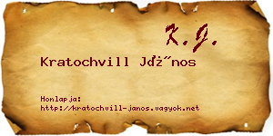 Kratochvill János névjegykártya